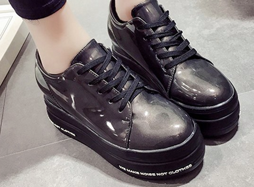 Buty Damskie -Połysk  - PLATFORMA na Arena.pl