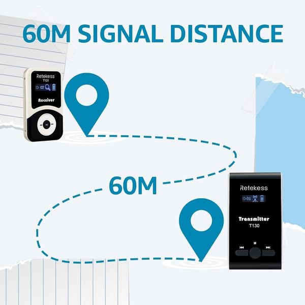 Retekess T130-T131 Bezprzewodowy System Tour Guide, Audio Tour Guide System zdjęcie 9