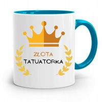 Dla Tatuażystki Tatuażysty Kubek Błękitny Prezent Z Nadrukiem Ze Zdjęciem