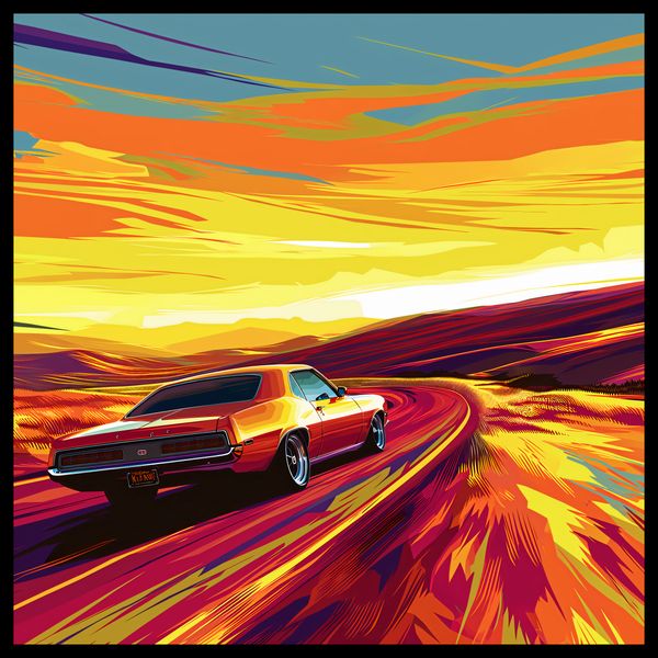 Plakat 70x70cm Pędź Przed Siebie zdjęcie 2