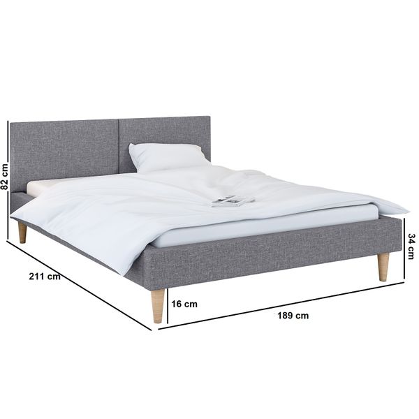 ŁÓŻKO TAPICEROWANE ZE STELAŻEM ROLL 120/140/160/180 zdjęcie 3