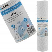 FILTR DO WODY WKŁAD SZNURKOWY 10" FILTRACJA 50 MIKRON PP50M 9 SZTUK USTM
