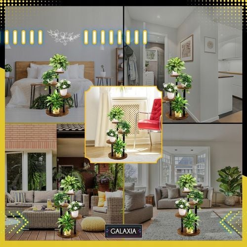 KWIETNIK STOJĄCY Stojak na Kwiaty Kwiatki Rośliny Metalowy Drewniany Loft na Arena.pl