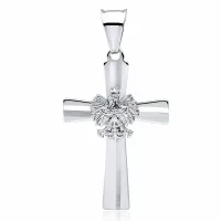 KRZYŻ PATRIOTYCZNY ORZEŁ HERB GODŁO POLSKIE SREBRO