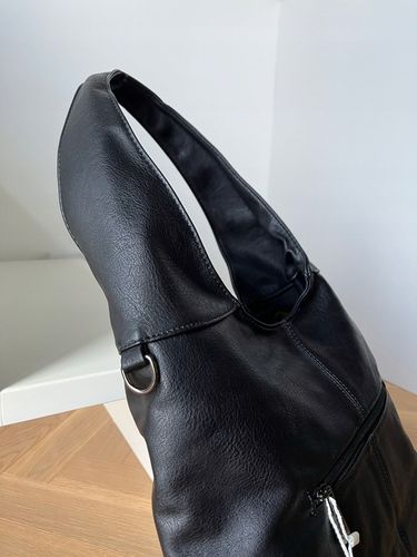 CZARNA TOREBKA DAMSKA WOREK SKÓRZANA TORBA SHOPPER KLASYCZNA TOREBKA SKÓRA na Arena.pl