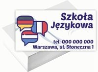 Wizytówki firmowe 200 szt RÓŻNE WZORY do wyboru SZKOŁA JĘZYKOWA