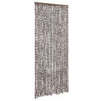 Zasłona przeciwko owadom, brązowo-biała, 100x200 cm, szenil