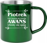 Kubek metalowy z grawerem PREZENT dla pracownika