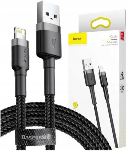 Kabel 2m do iPhone 14 13 12 PRO X XR 8 7 USB-LIGHTNING Przewód BASEUS Mocny na Arena.pl
