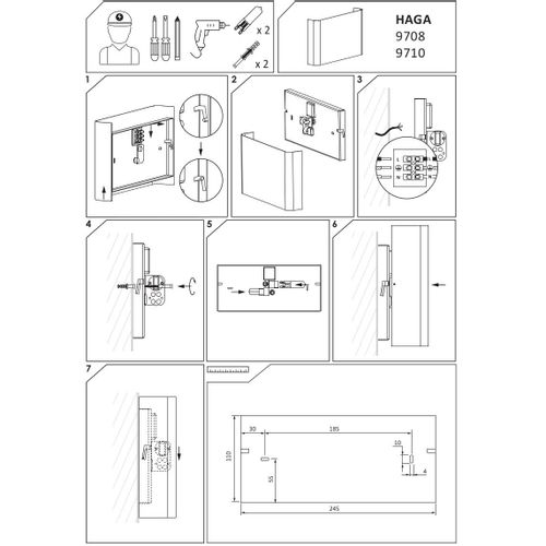 Kinkiet LAMPA ścienna HAGA 9708 Nowodvorski metalowa OPRAWA przyścienna prostokątna biała na Arena.pl