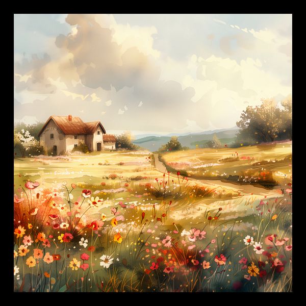 Plakat 30x30cm Sielski Domek zdjęcie 2