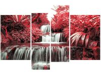 130CM 85 OBRAZ 4 ELEM WODOSPAD ŚCIENNY