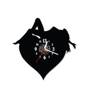 Zegar ścienny z płyty winylowej Kobieta na sercu 31.5