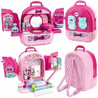 Toaletka WALIZKA domek z lalką PLECAK zestaw piękności 3w1 dla dziewczynek