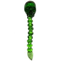 dabber szklany "zielona czaszka" clover skull do olejku 12 cm