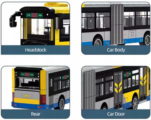 KLOCKI KONSTRUKCYJNE CIĘŻARÓWKA AUTOBUS BUS PRZEGUBOWY MODEL DLA DZIECI na Arena.pl