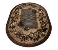 Dywan owalny BCF Alfa 01 brązowy 80 x 150 cm brązowy