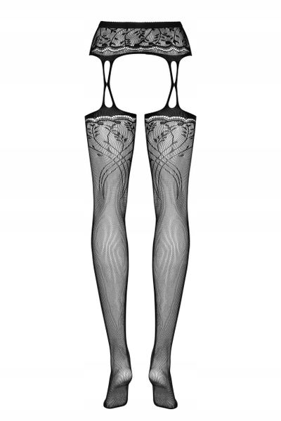 Pończochy z pasem S206 czarne S/M/L zdjęcie 4