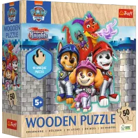 Puzzle drewniane konturowe 50 elementów. Psi Patrol