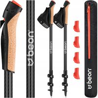 KIJE NORDIC WALKING KIJKI SKŁADANE DO CHODZENIA KARBONOWE WŁÓKNO WĘGLOWE