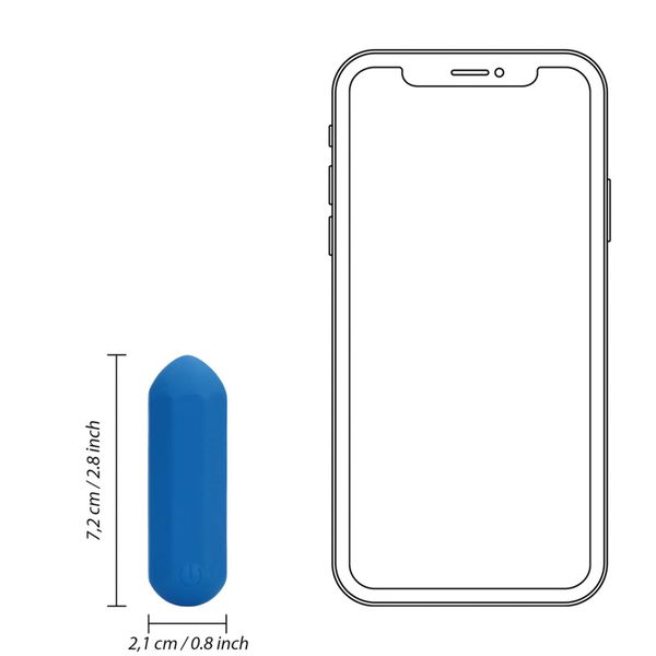 Hexagon Shaped Bullet Vibrator - Jetset Blue zdjęcie 7