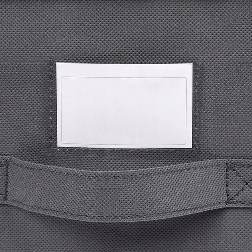 Organizer na Ubrania Pościel Szary Pojemnik Pudełko z Pokrywą do Szafy na Arena.pl