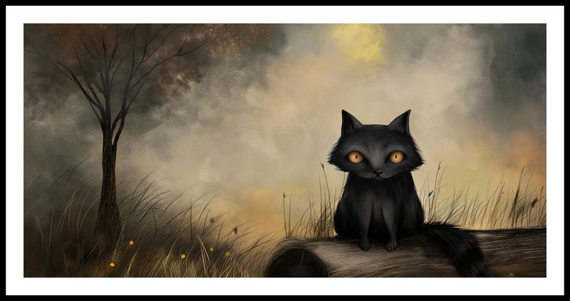 Plakat 91,3x44,5cm Czarny Kot zdjęcie 3