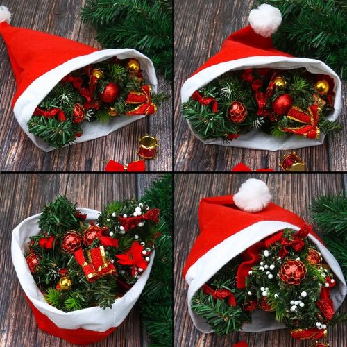 PRZEBRANIE STRÓJ KOSTIUM ŚWIĄTECZNY CZAPKA ŚWIĘTEGO MIKOŁAJA CZERWONA 15szt na Arena.pl