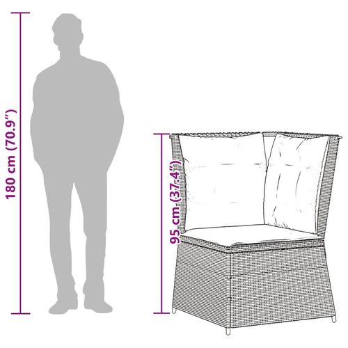 5-cz. wypoczynek do ogrodu, z poduszkami, beżowy polirattan na Arena.pl