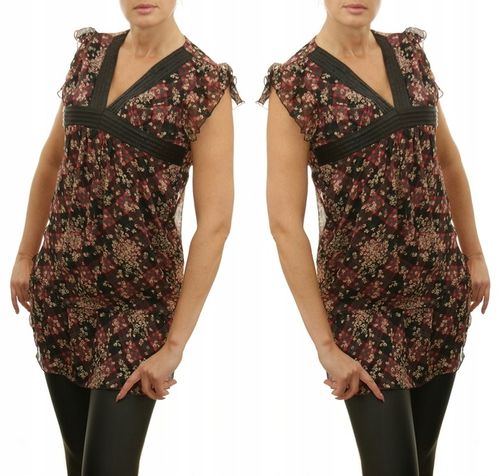 Zwiewna kobieca kwiecista tunika 1047#U na Arena.pl