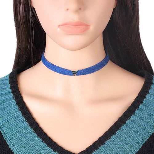 Naszyjnik Denim Chokej Z Trójkątem - N469 na Arena.pl