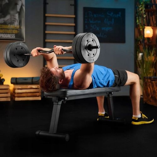 Gryf lekko łamany sztanga 120 cm 25 mm stalowy do ćwiczeń Trex Sport na Arena.pl