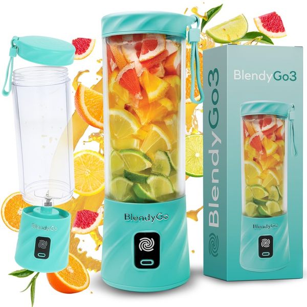Blender kielichowy BlendyGo Mikser do smoothie mini 3 250 W zielony zdjęcie 1