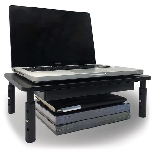 Podstawka pod monitor laptop NANKIN czarna + szuflada na Arena.pl