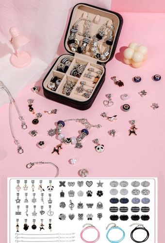 ZESTAW DO ROBIENIA BRANSOLETEK NASZYJNIKÓW KREATYWNY PREZENT DLA DZIECI na Arena.pl