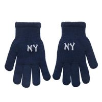 Rękawiczki pięciopalczaste ocieplone granatowe 18cm