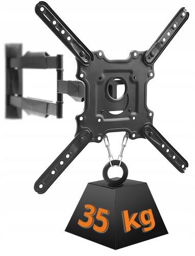 UCHWYT DO TELEWIZORA 26-55 CALI obrotowy 72cm DŁUGIE RAMIĘ wieszak TV hak na Arena.pl