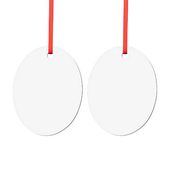 Dwustronna zawieszka z MDF-u do sublimacji - owal