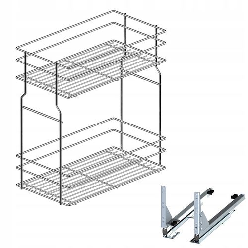 KOSZ CARGO MINI DOLNE PODBLATOWE 2 PÓŁKI 300 CICHY DOMYK WYSUW CHROM na Arena.pl