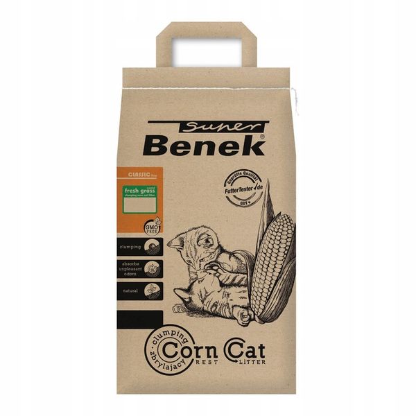Super Benek Corn Cat Classic Świeża Trawa 14L zdjęcie 1