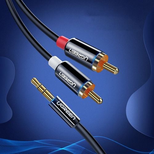 kabel przewód audio 3.5mm mini jack - 2rca 2m czarny na Arena.pl