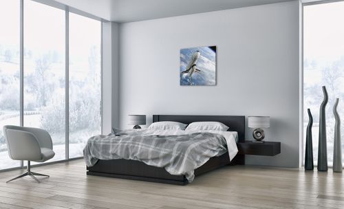 Obraz Na Płótnie - Sputnik Orbita - 60X60 Cm - Ac60X60-0496 na Arena.pl