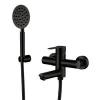 Bateria wannowa WEZER EKO3-09-BLACK  z zestawem prysznicowym