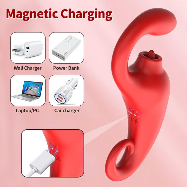 Wibrator-Merfi, 10 Vibration Functions, 10 Frequency Tongue Licking Usb zdjęcie 9