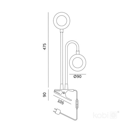 lampa do roślin led vitaro ring 2 clip 8w kobi na Arena.pl