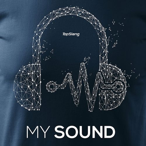 Koszulka ze słuchawkami słuchawki dla DJ My Sound męska granatowa REGULAR S na Arena.pl