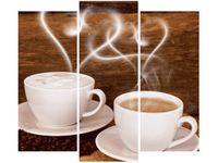 OBRAZ DWIE FILIŻANKI KAWY