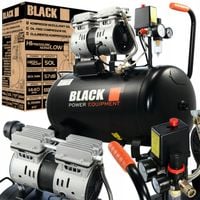 KOMPRESOR BEZOLEJOWY 50L SPRĘŻARKA DWUTŁOKOWA 8 BAR CICHY SEPARATOR