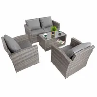 MEBLE OGRODOWE ZESTAW ELIZA TECHNORATTAN PLECIONY