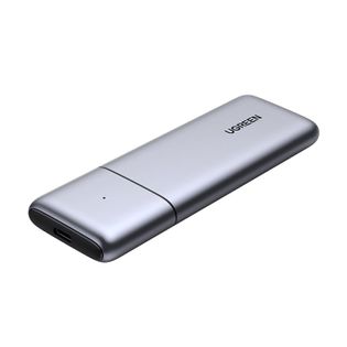 UGREEN OBUDOWA KIESZEŃ NA DYSK ZEWNĘTRZNY M.2 NVME / M.2 SATA SSD USB 3.2 GEN 2 (10GBPS) SZARY + KABEL USB - USB TYP C 0,5M + KABEL USB TYP C - USB TYP C 0,5M (CM389)